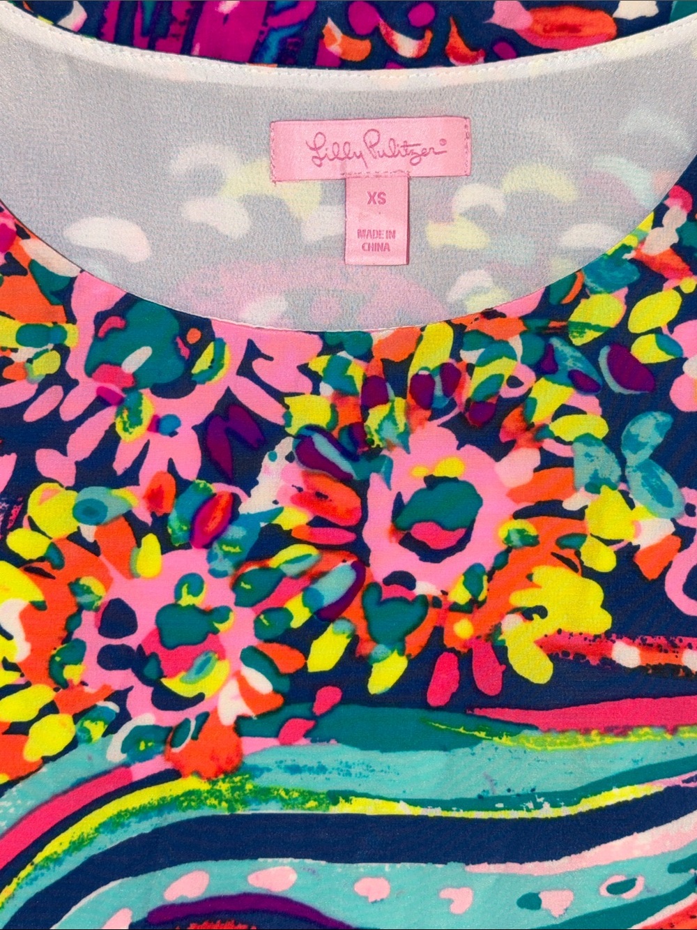 Lilly Pulitzer Navy Multicolor Floral Midi Dress - Picture 3 of 3